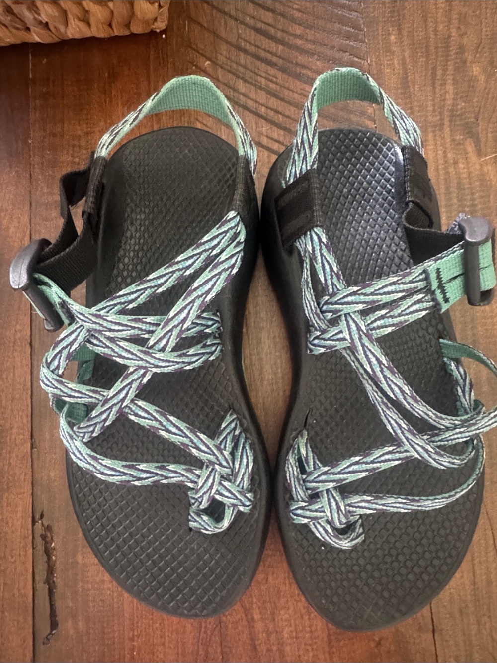 Chaco outdoor  Sandals in Black & Mint Green